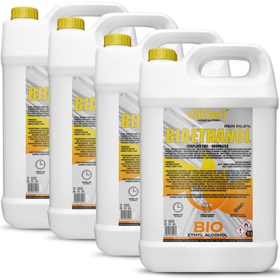 GiDeli bioethanol 20 l Ethanol 96,6% Bio Alkohol geruchlos sauber brennend