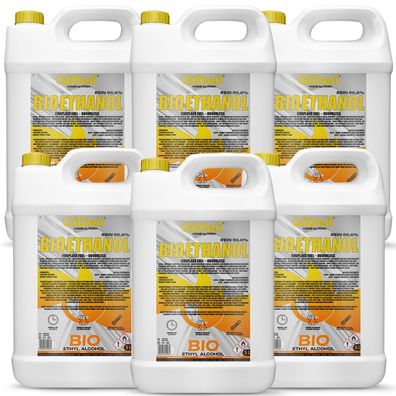 GiDeli bioethanol 30l Ethanol 96,6% Bio Alkohol geruchlos sauber brennend