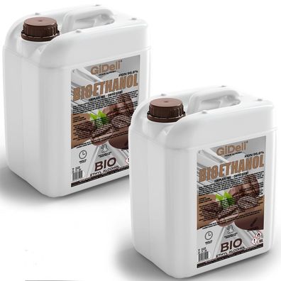 GiDeli bioethanol 2 x 10l Kaffeeduft 96,6% Ethanol für Innen & Außenkamine