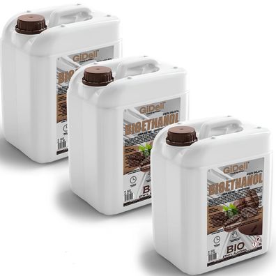 GiDeli bioethanol 3 x 10l Kaffeeduft 96,6% Ethanol für Innen & Außenkamine