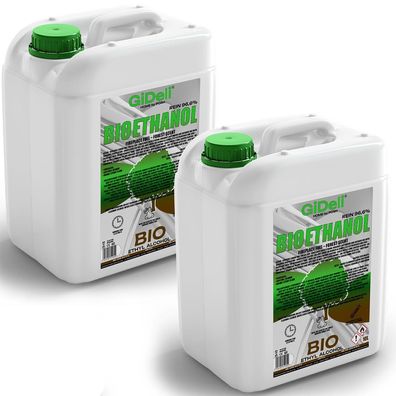 GiDeli bioethanol 2 x 10l Waldduft 96,6% Ethanol für Innen & Außenkamine