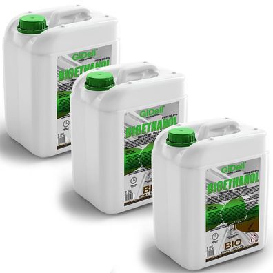 GiDeli bioethanol 3 x 10l Waldduft 96,6% Ethanol für Innen & Außenkamine