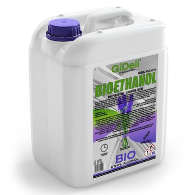GiDeli bioethanol 10l lavendelduft 96,6% Ethanol für Innen & Außenkamine