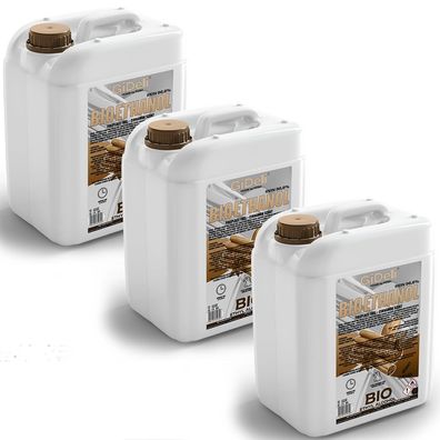 GiDeli bioethanol 3 x 10 l mit Zimtduft 96,6% Ethanol für Innen & Außenkamine