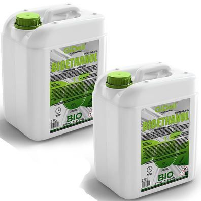 GiDeli bioethanol 2 x 10l Apfelduft 96,6% Ethanol für Innen & Außenkamine