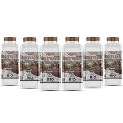 GiDeli bioethanol 6 x 1l Kaffeeduft 96,6% Ethanol für Innen & Außenkamine