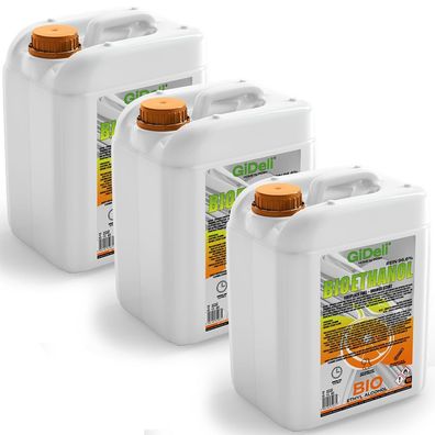 GiDeli bioethanol 3 x 10l Orangenduft 96,6% Ethanol für Innen & Außenkamine