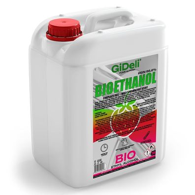 GiDeli bioethanol 20l Walderdbeerduft 96,6% Ethanol für Innen & Außenkamine