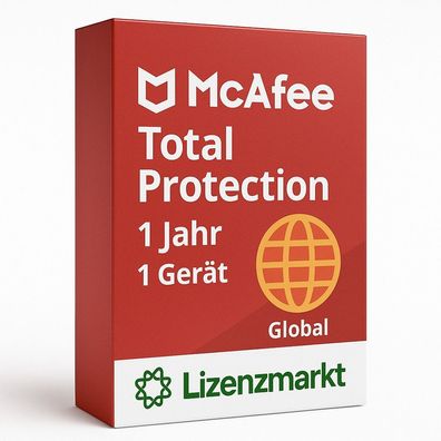 McAfee Total Protection - 1 Jahr / 1 Gerät (Global)