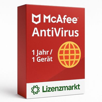 McAfee AntiVirus - 1 Jahr / 1 Gerät (Global)