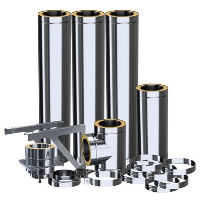 ADAM DW Doppelwandiger Systemschornstein fi 200 - auf einer Stütze