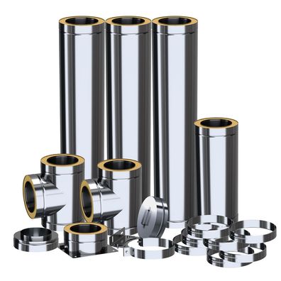 ADAM DW Doppelwandiger Systemschornstein fi 200 - auf einem Fundament
