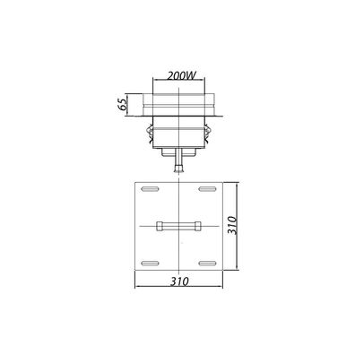 ADAM DW Grundplatte mit Kappe fi 200