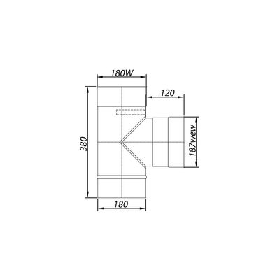 ADAM EW T-Stück 90° fi 180