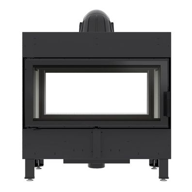 Kamineinsatz aus Stahl LUCY TUNNEL 16 kW Ø 200 Mit Türfeder