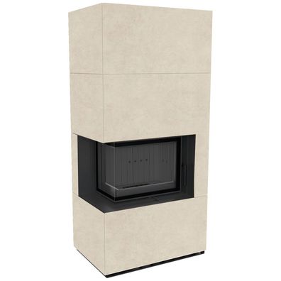 Kaminbausatz KRATKI FLOKI BOX links 8 kW Ø 160 Quarzsinter FOKOS SALE schwarz Verkle
