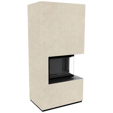Kaminbausatz KRATKI FLOKI BOX rechts 8 kW Ø 160 Quarzsinter FOKOS SALE schwarz Verkl