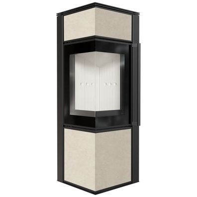 Kaminofen aus Stahl KRATKI TORA/S 8 kW Ø 150 Quarzsinter FOKOS SALE