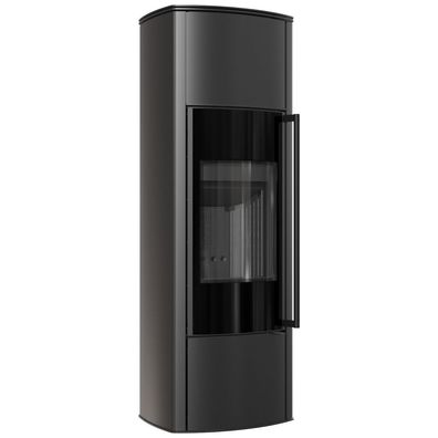 Freistehender Stahlofen KRATKI AB KRATKI ENYO R Hoch 5,5 kW Ø 100/150 schwarz Verkle