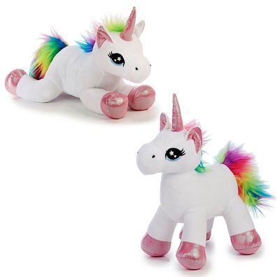 Einhorn aus Plüsch - Art: liegend