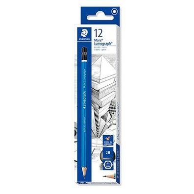 Staedtler Mars Lumograph 100 Bleistifte 2H blau 12 St