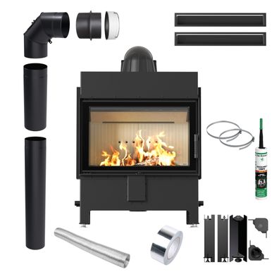Kamin KRATKI LUCY 14 kW Ø200 Ökodesign Rohrsatz Luft