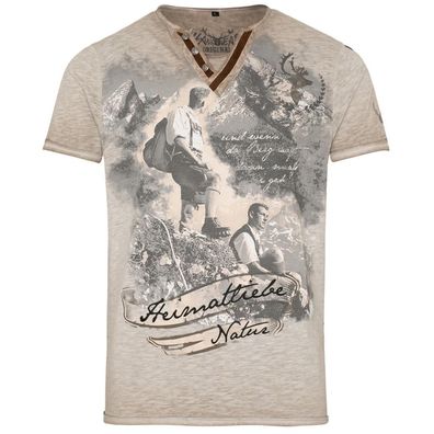 Hangowear Trachtenshirt Severin beige - Größe: S