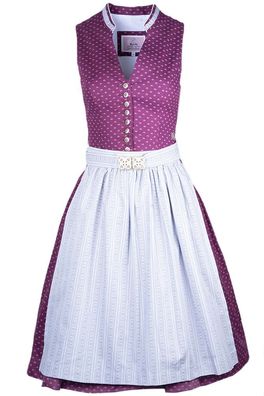 MarJo Dirndl Lisa 58er Länge brombeer grau - Größe: 34