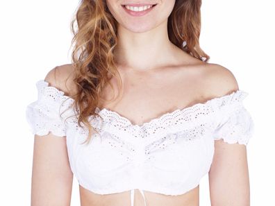 MarJo Dirndlbluse Madea weiß - Farbe: Weiß Größe: 32
