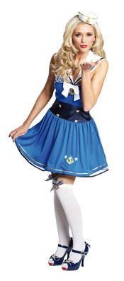 smiffys Pin Up MatrosinMarine Navy - Größe: 42