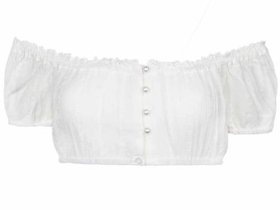 Krüger Dirndlbluse Tammy schulterfrei - Größe: 32 Farbe: ecru