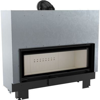 Kamineinsatz aus Stahl KRATKI MB 20 kW Ø 200 mit Schiebetür