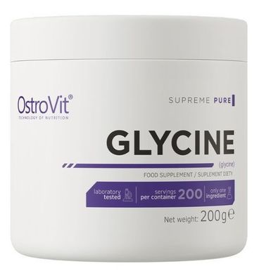 OstroVit Glycin Pulver 200 g - Reines Aminosaeure-Supplement zur Unterstuetzung de