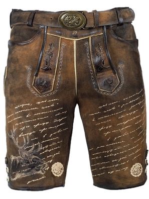 Lederhose Egelsee Ziller Antik Goldschmidt Trachten - Größe: 48