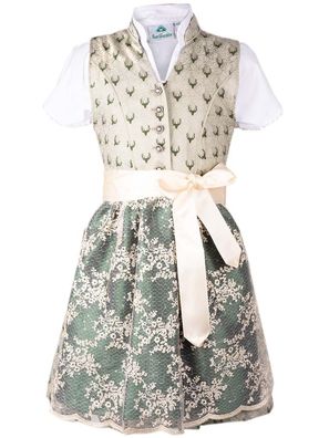 Kinderdirndl Antonia mit Bluse salbei Isar-Trachten - Größe: 116