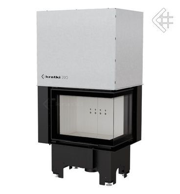 Kamineinsatz aus Stahl KRATKI VNP 610/430 9 kW Ø 200 mit Schiebetür