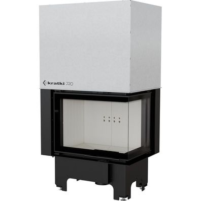 Kamineinsatz aus Stahl KRATKI VNP 700/480 12 kW Ø 200 mit Schiebetür