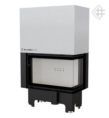 Kamineinsatz aus Stahl KRATKI VNP 810/410 14 kW Ø 200 mit Schiebetür