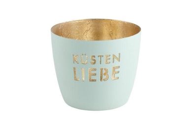 Madras Windlicht M Küstenliebe eisblau/Gold, 1100004009 1 St