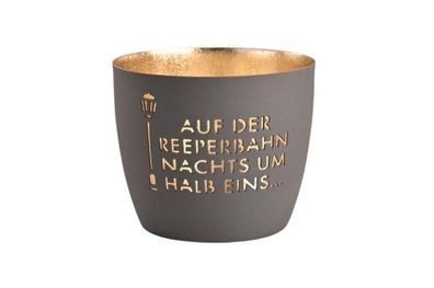 Gift Company Madras, Windlicht, M, Reeperbahn, dunkelgrau/gold, 1144704038 1 St