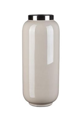Gift Company Saigon, Vase mit Metallring, M (H32 cm), sandstone/silber, 10604029 1 St
