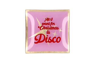 Gift Company Love Plates eckig, M, All I want for Christmas is Disco 1 St
