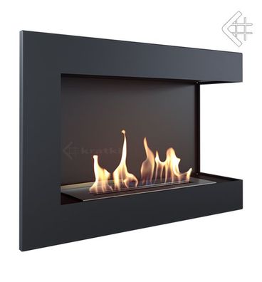 Wandkamin Bioethanol Eckkaminl DELTA rechts 70 cm TÜV