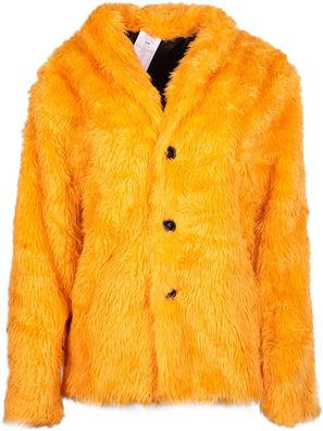 Plüsch-Jacke orange - Größe: L/XL