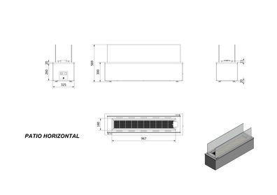 Terrassenheizer Patio Horizontal manuelle Steuerung 17,5kW Propan