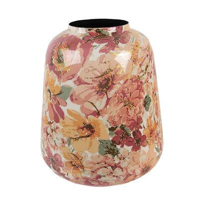 Clayre & Eef Vase Ø 35x52 cm Rosa Metall (Gr. Ø 21x25 cm)