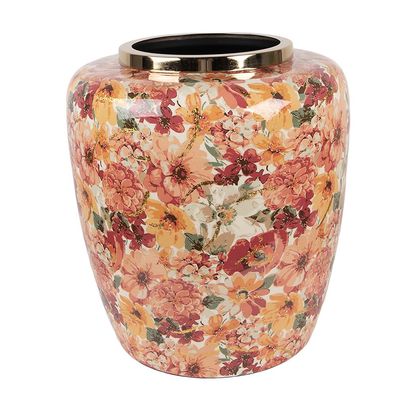 Clayre & Eef Vase Ø 33x36 cm Beige Metall (Gr. Ø 33x36 cm)