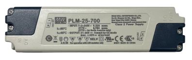 Mean Well LED Driver PLM-25-700 21-36VDC 25W 700mA