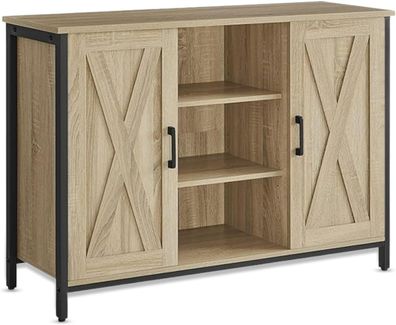 Best For Home - Stilvolle Shaker-Kommode mit 6 Fächern & robustem Stahlrahmen