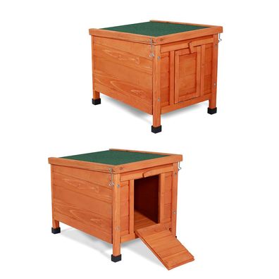 Kaninchenstall aus Holz Outdoor-Kleintierhaus 43 x 52 x 43 cm